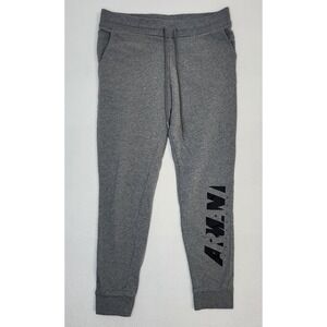 Armani Exchange Womens Gray Drawstring Tapered Leg Jogger Pants Size Large